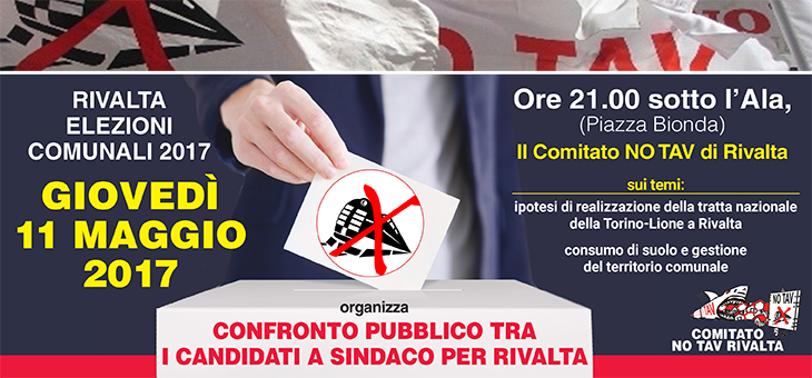 Confronto pubblico fra i candidati Sindaco per Rivalta